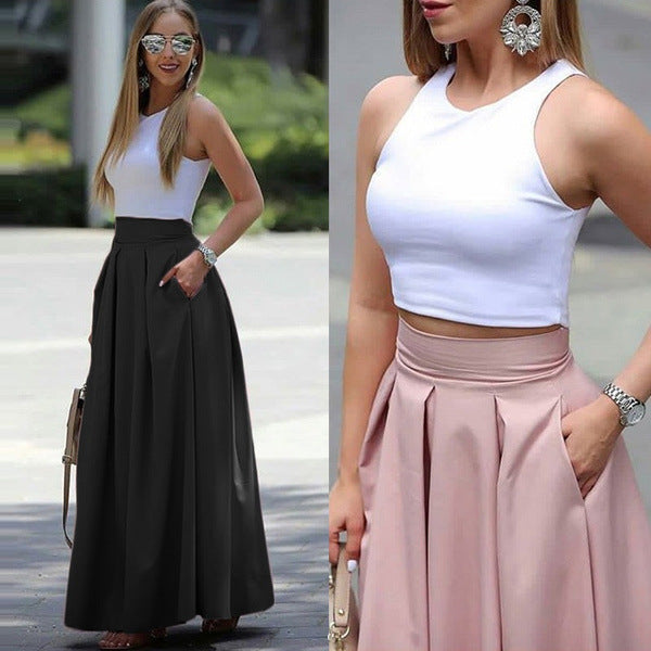 Brylee - High-waisted Pleated Skirt