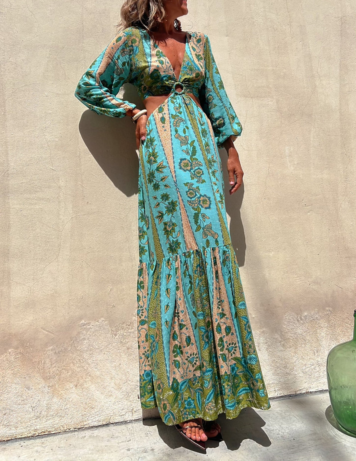 Kendall - Printed Boho Maxi Dress