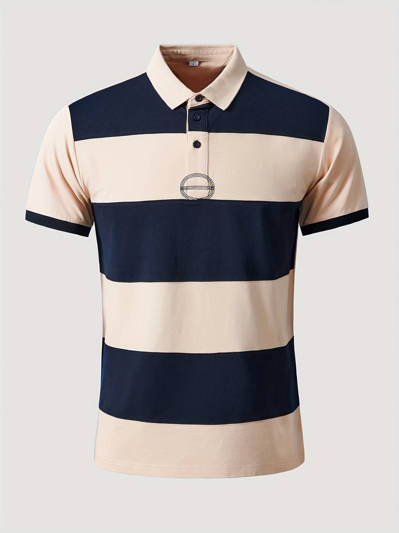 Niles - Striped Nautical Polo Shirt