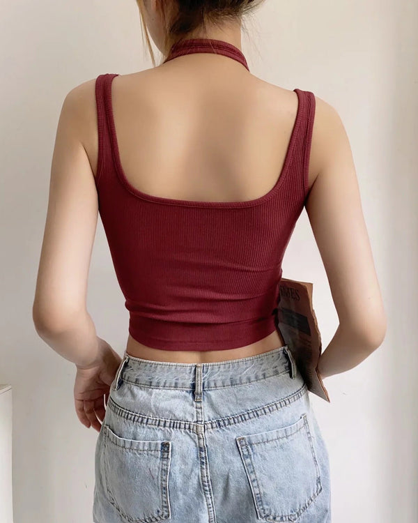 Serafina - Ribbed Off-Shoulder Camisole