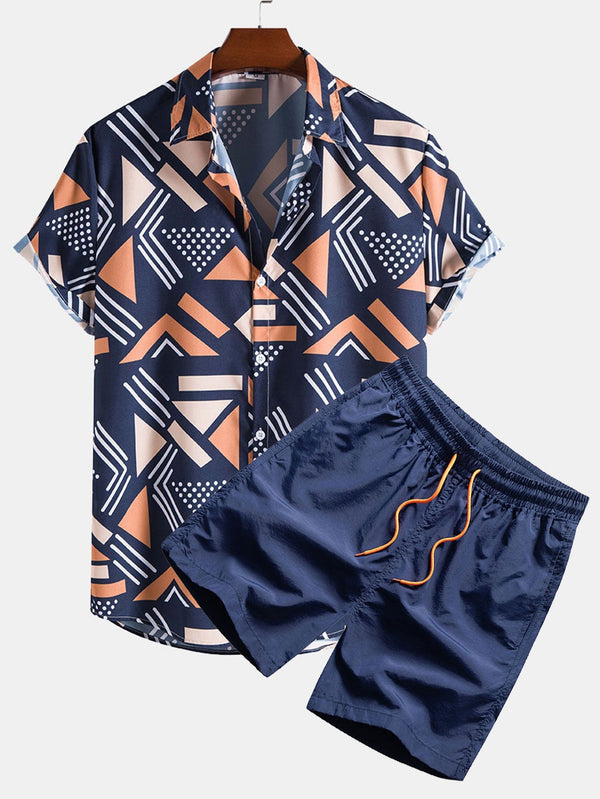 Mattia - Print Summer Set - Shirt & Shorts