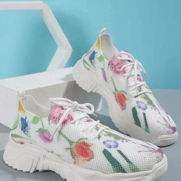 Samantha | Floral Print Sneakers