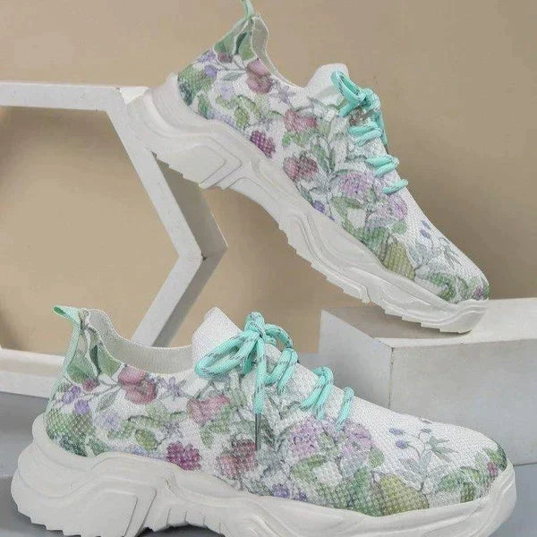 Samantha - Floral Print Sneakers