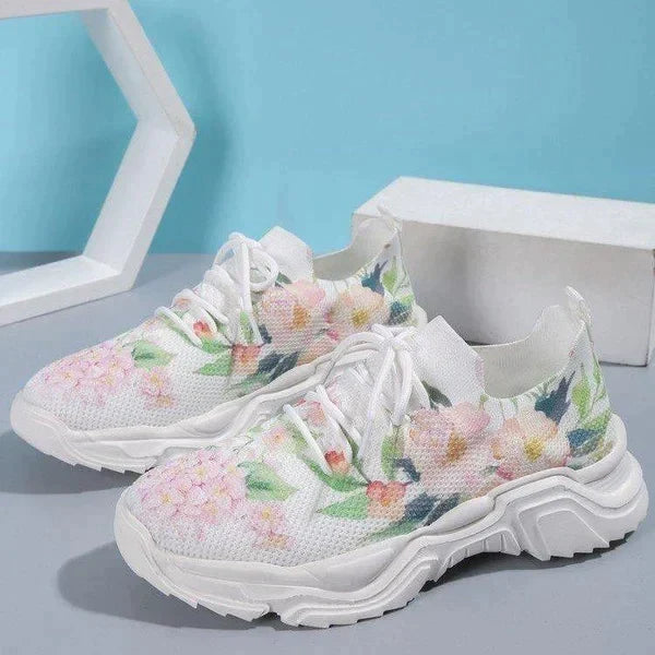 Samantha - Floral Print Sneakers