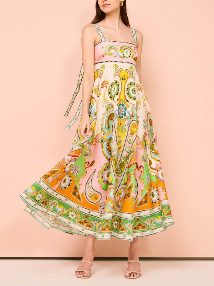 Sakura - Multicolour Printed Maxi Dress