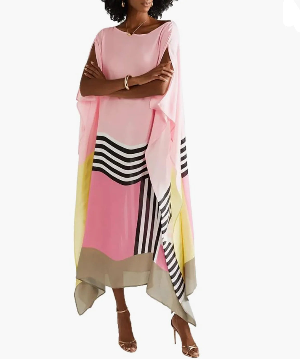 Shara - Casual Stripe Midi Dress