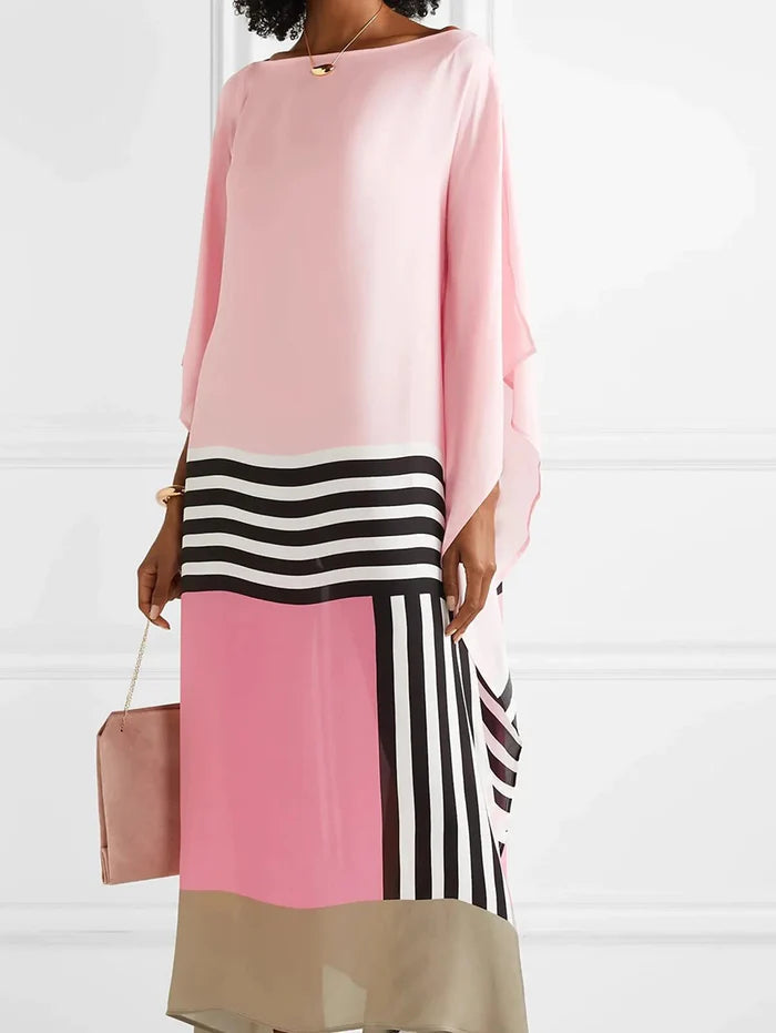 Shara - Casual Stripe Midi Dress