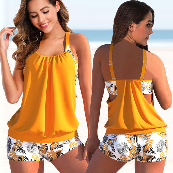 Kairi - Two-tone Tankini Set