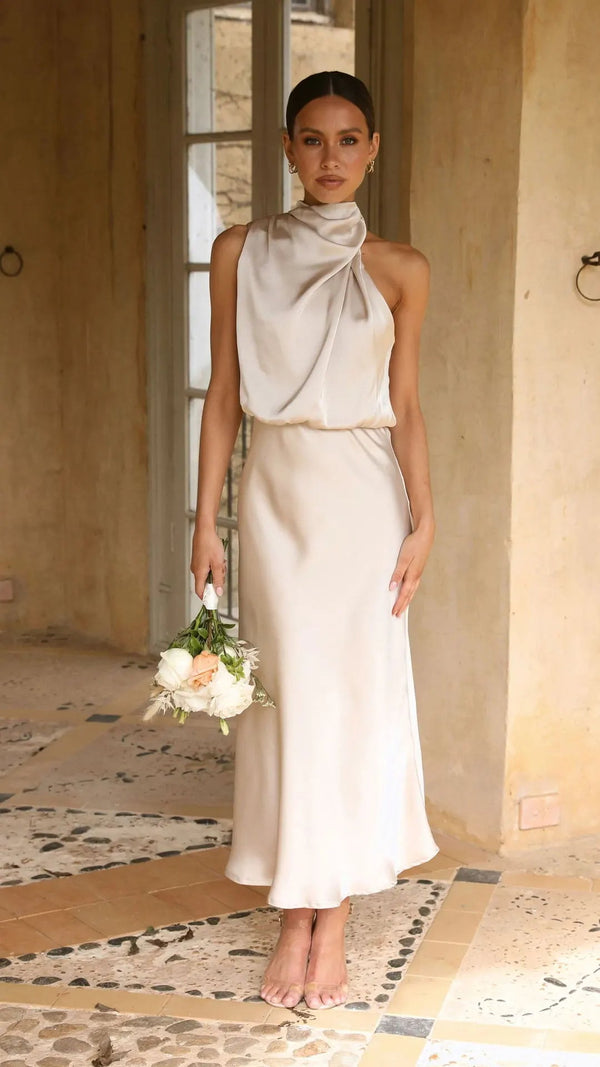 Sarrah - One-shoulder Formal Dress