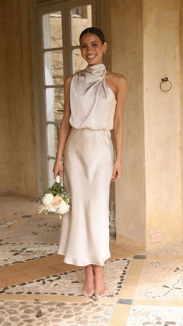 Sarrah - One-shoulder Formal Dress