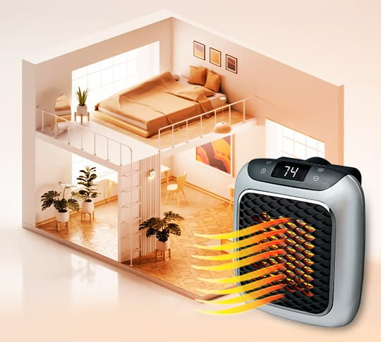 HeatWave - Mini Heater - Compact Warmth for Any Space, Instant Comfort