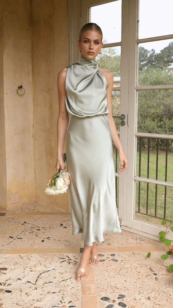 Sarrah - One-shoulder Formal Dress