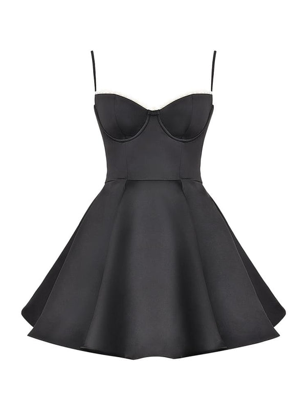 Kiana - Black Tulle Mini Dress