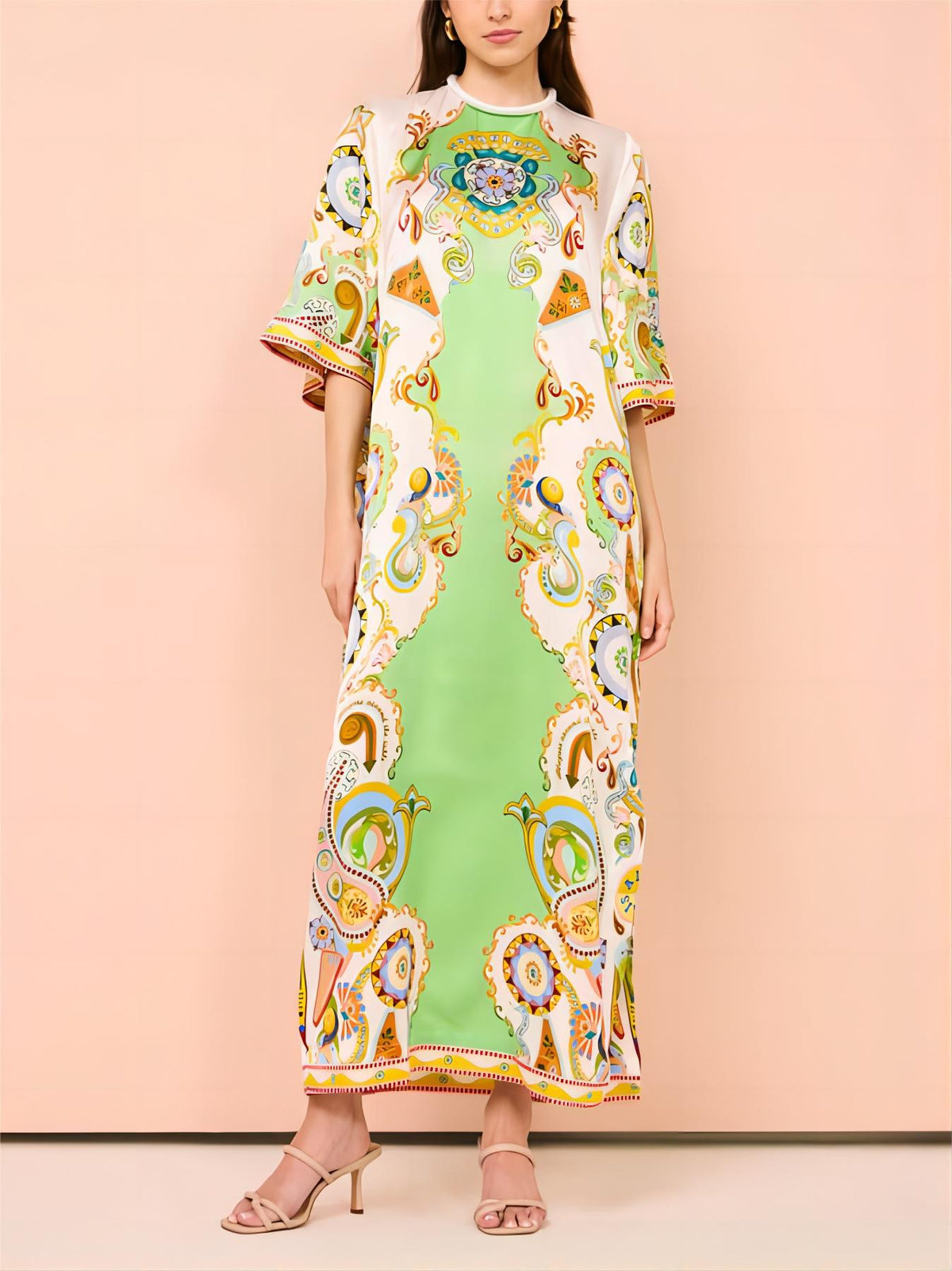 Adelana - Printed Boho Maxi Dress