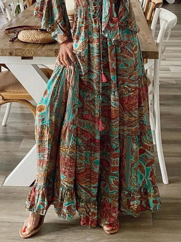 Pola - Elegant Boho Maxi Dress