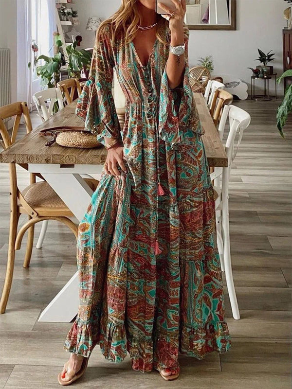 Pola - Elegant Boho Maxi Dress