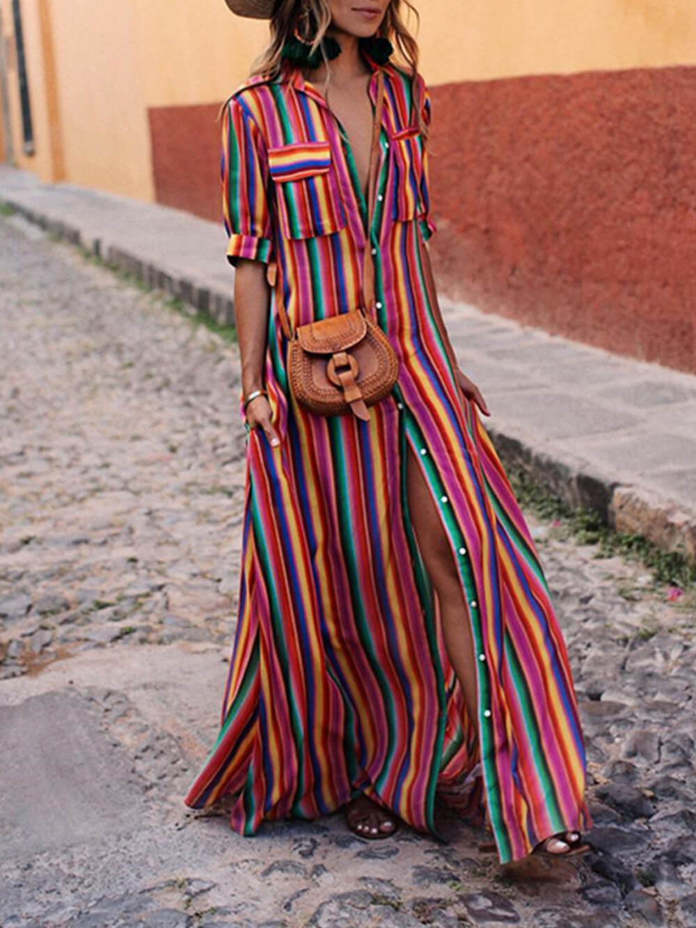 Shane - Striped Multi-color Maxi Dress