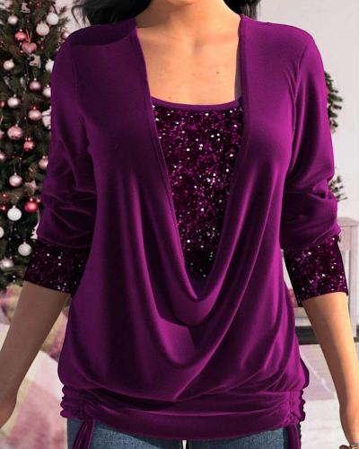 Reese - Long Sleeve Sequin Top