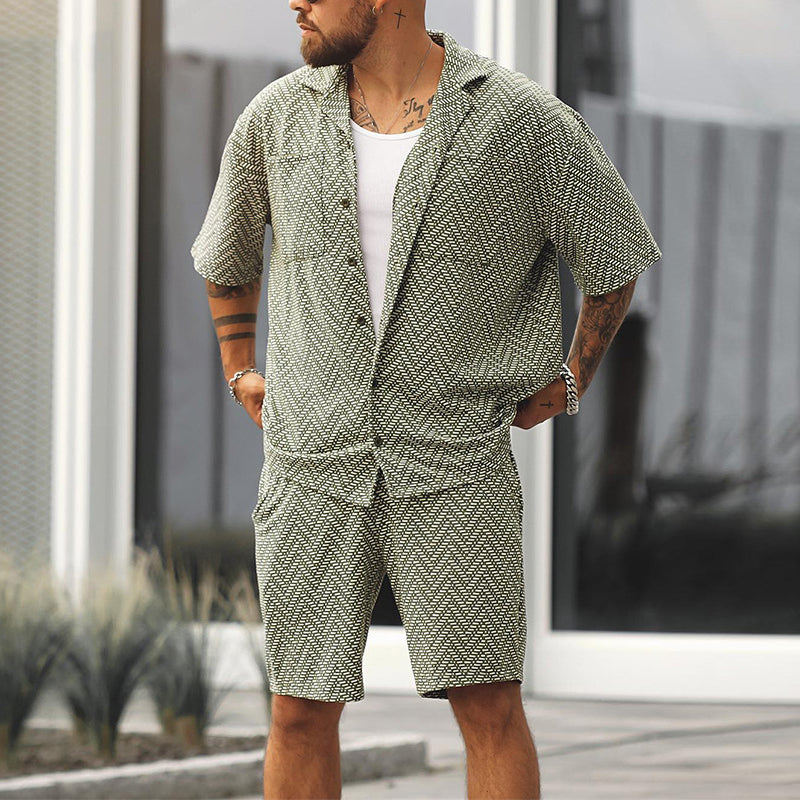 Leonard - Buttoned Shirt and Shorts Set