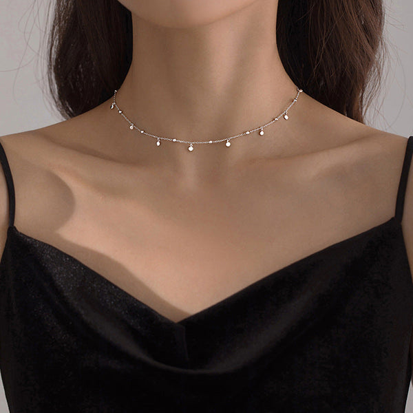 Lee – Silver Drop Necklace – Timeless Beauty with a Modern Edge