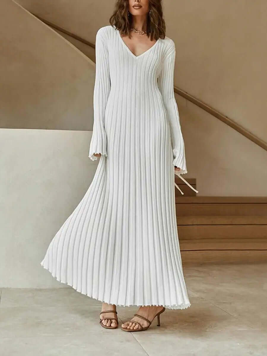 Julienne - V-Neckline Maxi Dress