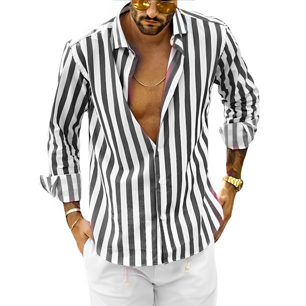 Xandro - Men's Striped Shirt