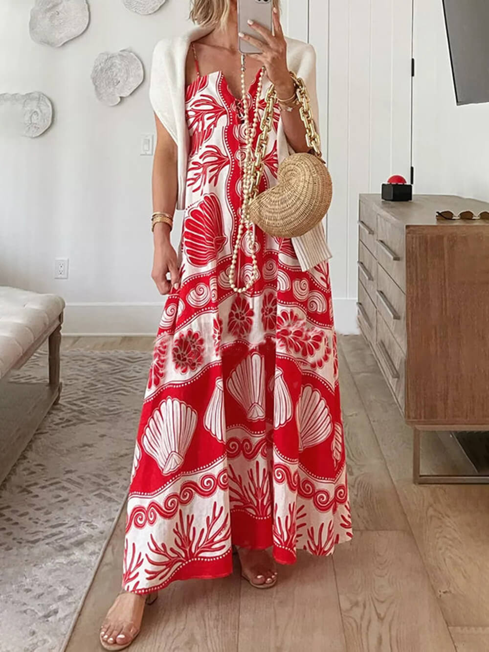 Sheryl - Boho Shell Maxi Dress