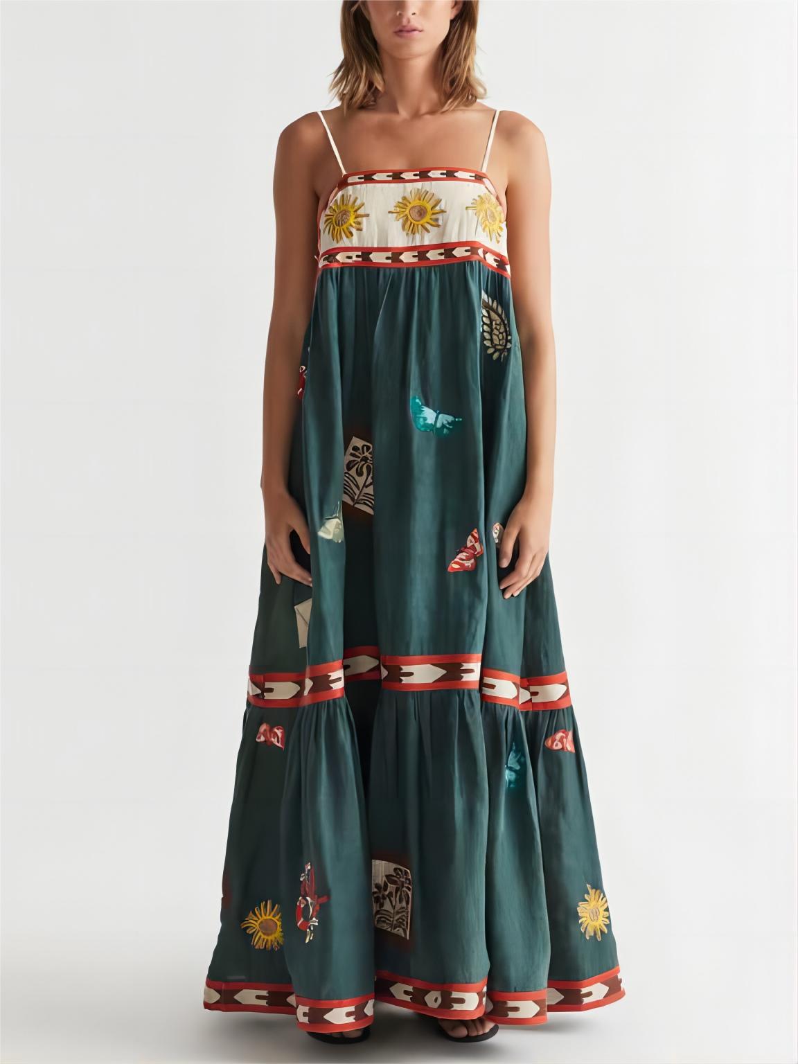 Moon - Printed Unique Maxi Dress