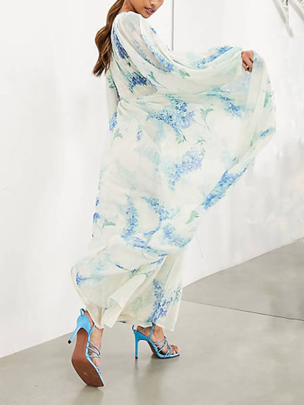 Lindsay - Floral Drawstring Maxi Dress