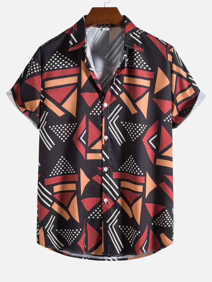 Pascal - Geometric Triangle Print Shirt