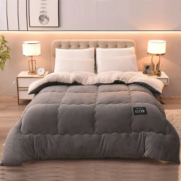 Ultra-Warm Winter Duvet - Double Flannel Fleece, Soft & Cozy for Cold Nights