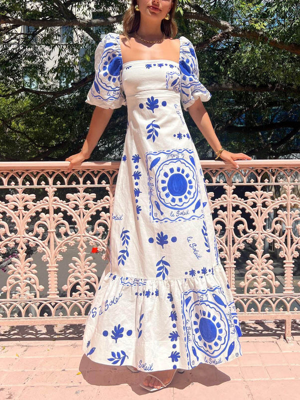 Zendaya - Puff Sleeve Maxi Dress