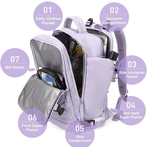 Seri - Large Expandable Hiking Travel Backpack for Laptop (45L)