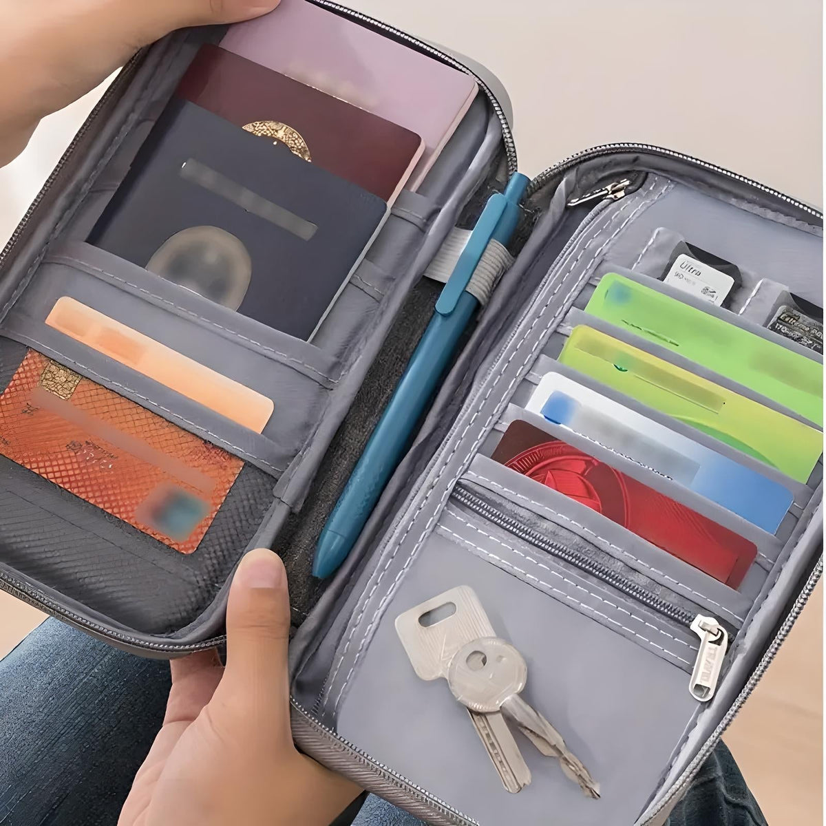 Secure - RFID Family Passport Wallet