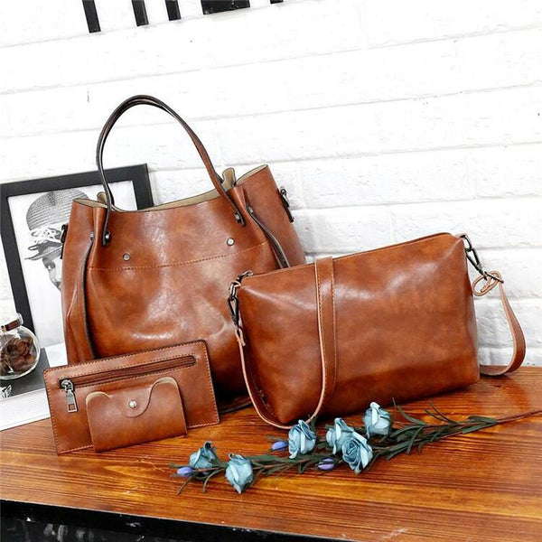 Itzel - Vintage Women’s 4-Piece Bag Set