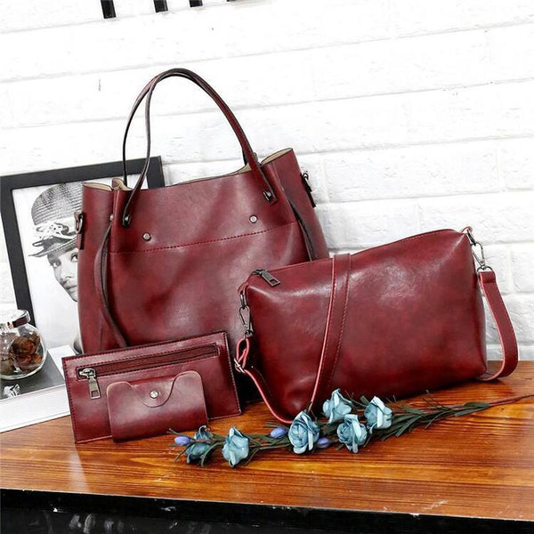 Itzel - Vintage Women’s 4-Piece Bag Set