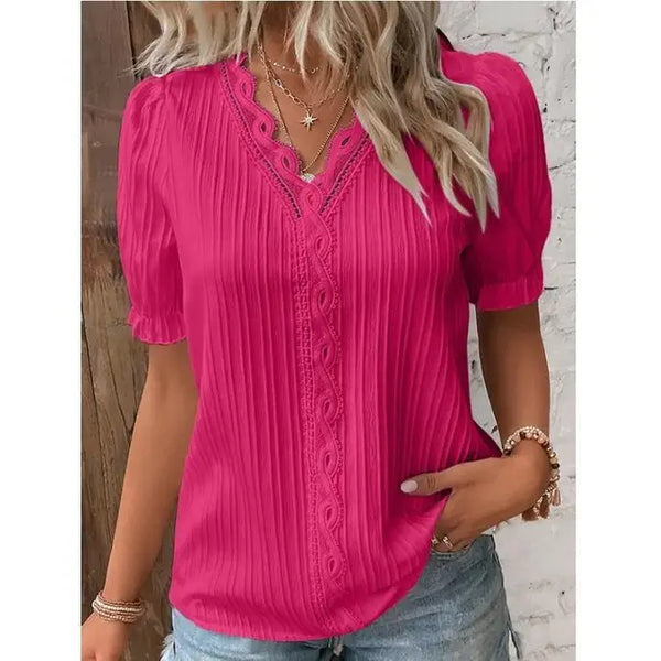 Madeline - Elegant V-neck Shirt