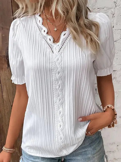 Madeline - Elegant V-neck Shirt