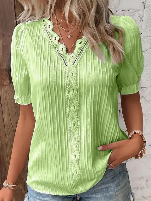 Madeline - Elegant V-neck Shirt