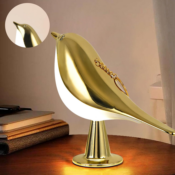 PerchLight - Charming Wooden Bird Lamp