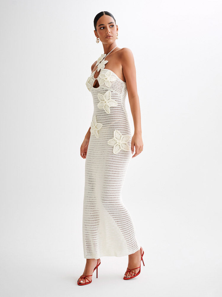 Sariah - See-Through Floral Maxi Dress