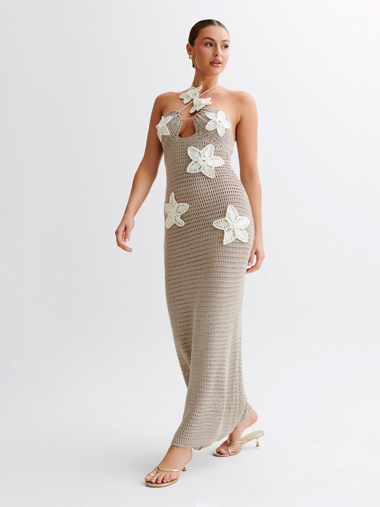 Sariah - See-Through Floral Maxi Dress