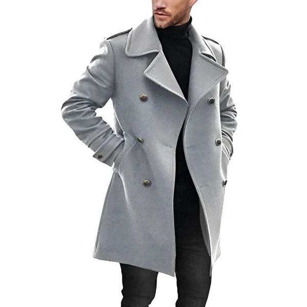 Alvin - Classic Trench Coat for Men - Double-Breasted & Refined