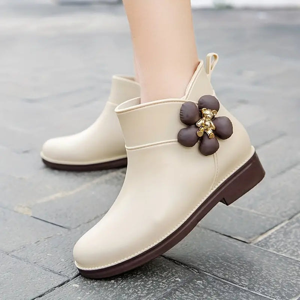 Estefania -  Stylish Flower Women's Ankle Boots