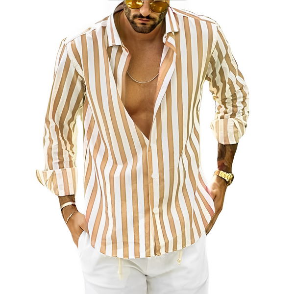 Xandro - Men's Striped Shirt