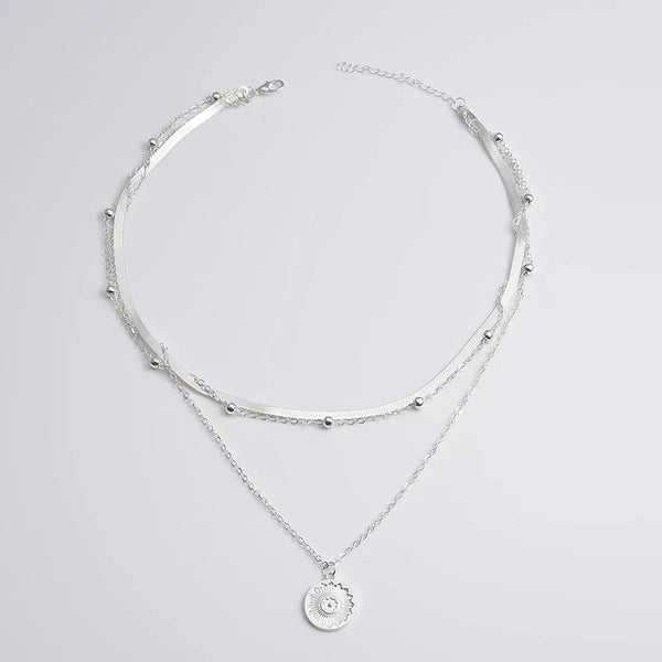 Aiko – Silver Layered Necklace – A Classic & Chic Look