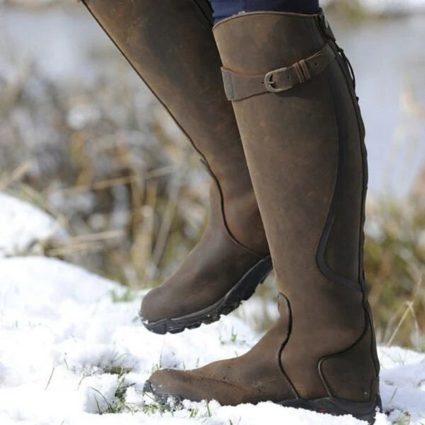 Lenira - Knee-High Suede Riding Boots