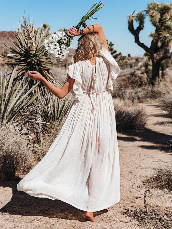 Julia - V-Neck Boho Maxi Dress