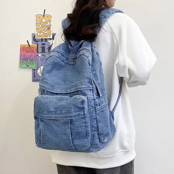 Darlyn - Large Capacity Vintage Denim Backpack