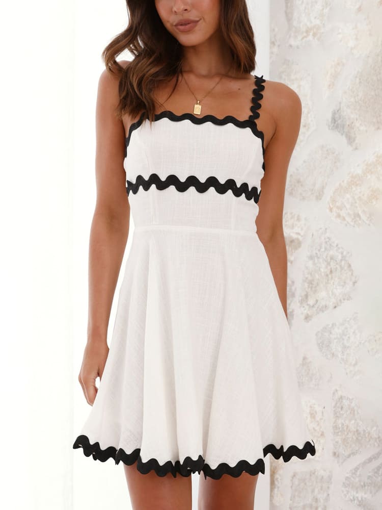 Sable - Wave Pattern Mini Dress